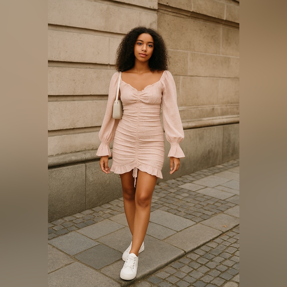 Steve Madden long sleeves Off-The-Shoulder Dress new sep sale